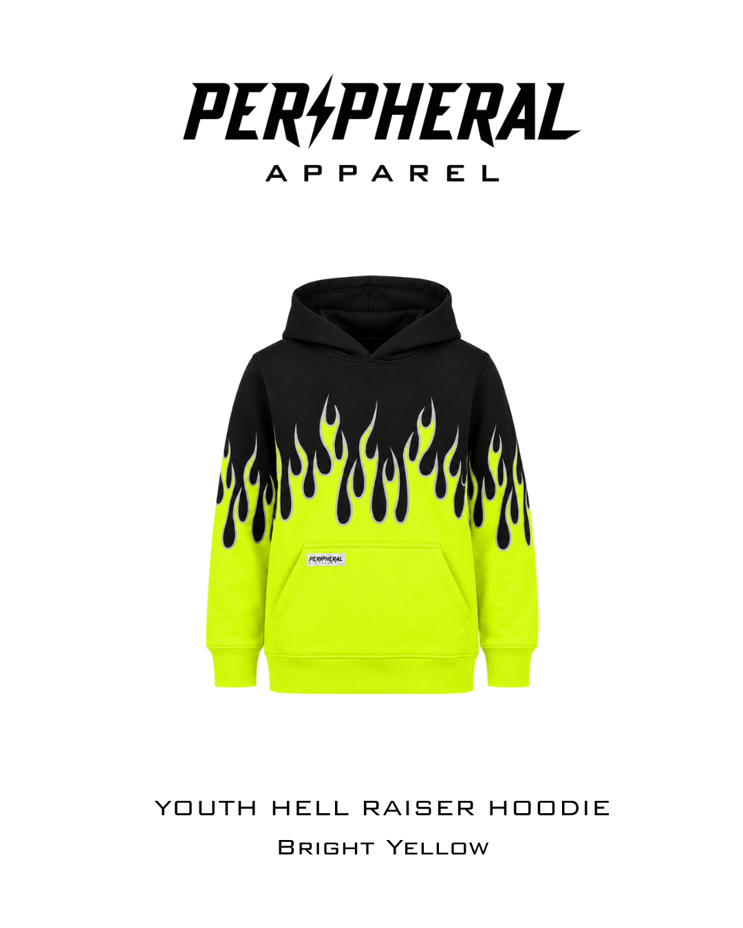 Youth Hell Raiser Hoodie - Neon Yellow