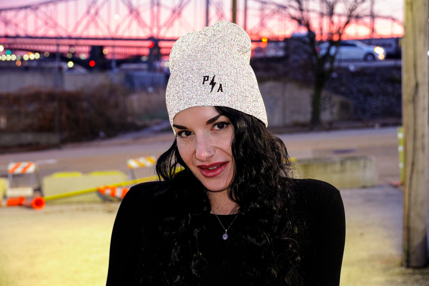 Reflective Monogram Beanie