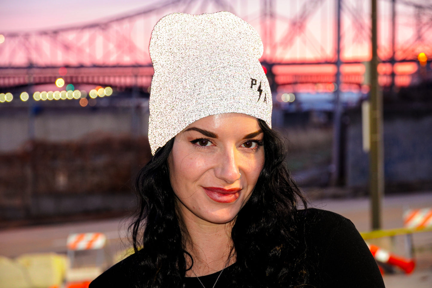 Reflective Monogram Beanie