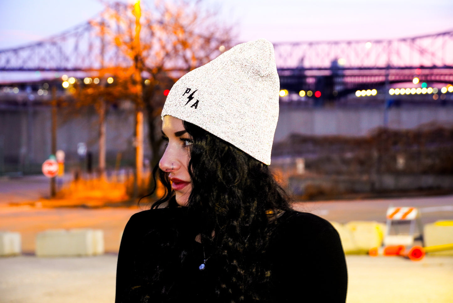 Reflective Monogram Beanie