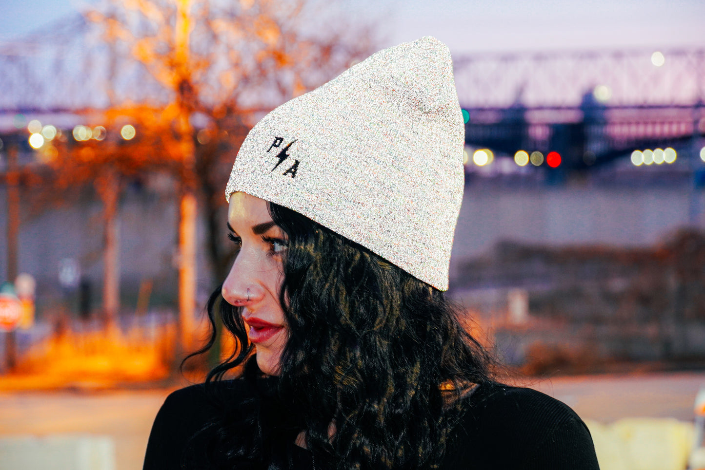 Reflective Monogram Beanie