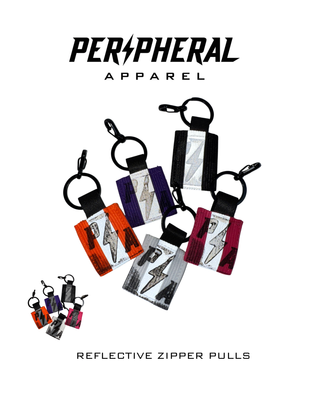 Reflective Zipper Pulls