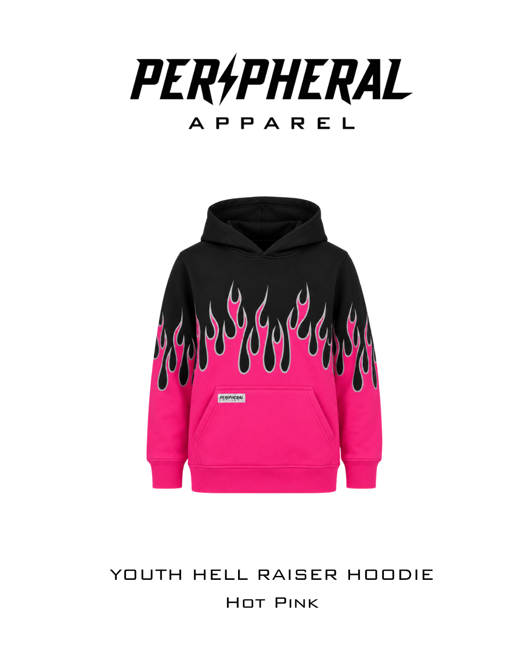 Youth Hell Raiser Hoodie - Hot Pink