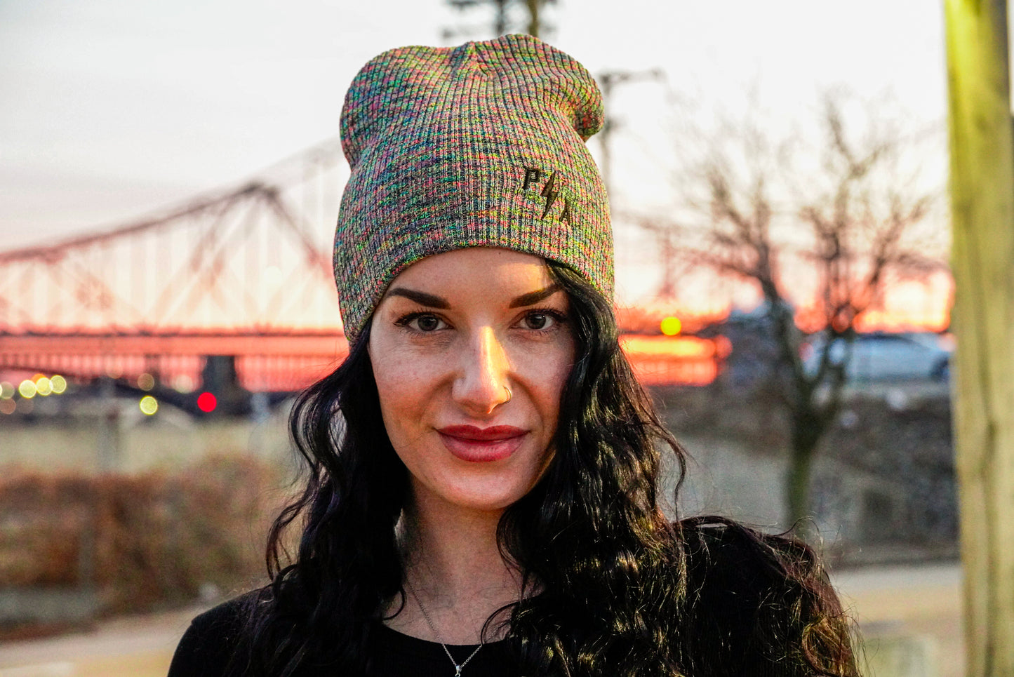 Reflective Monogram Beanie