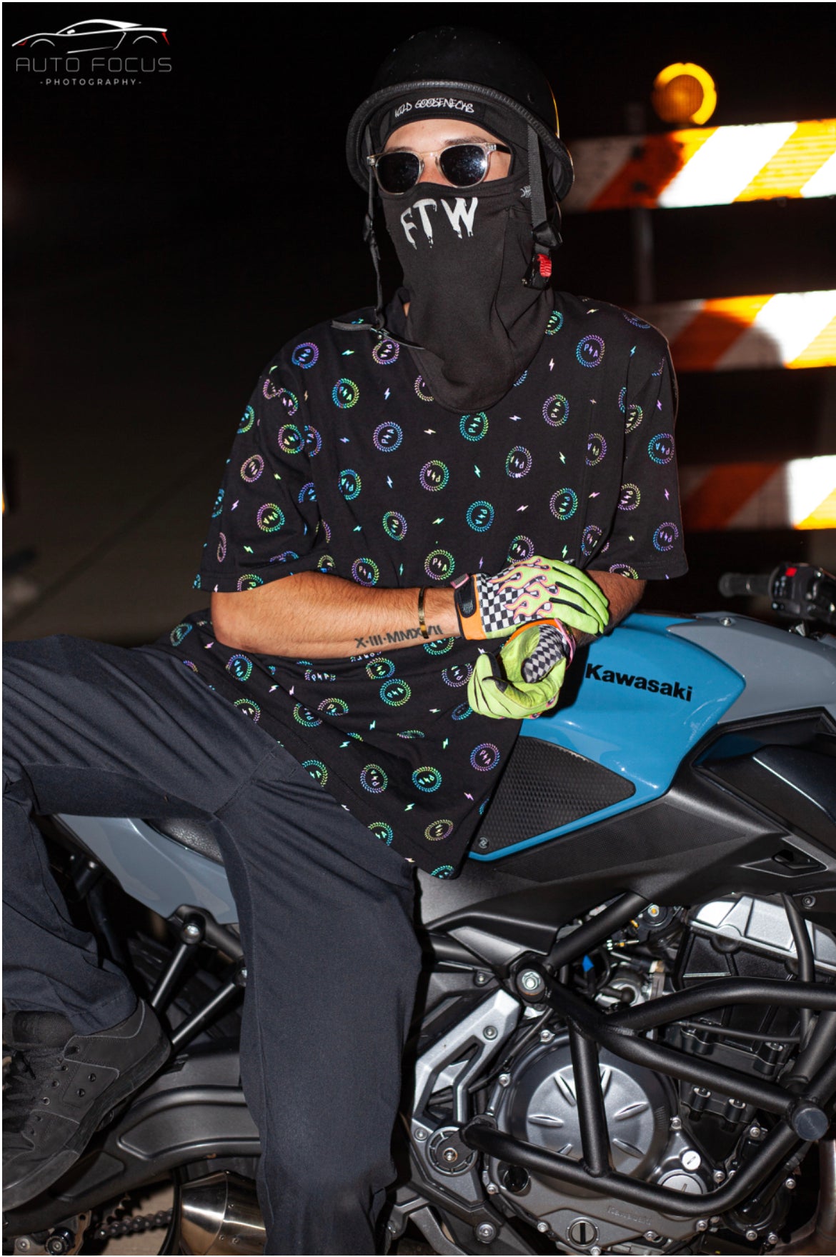 Black PA Pattern T-Shirt