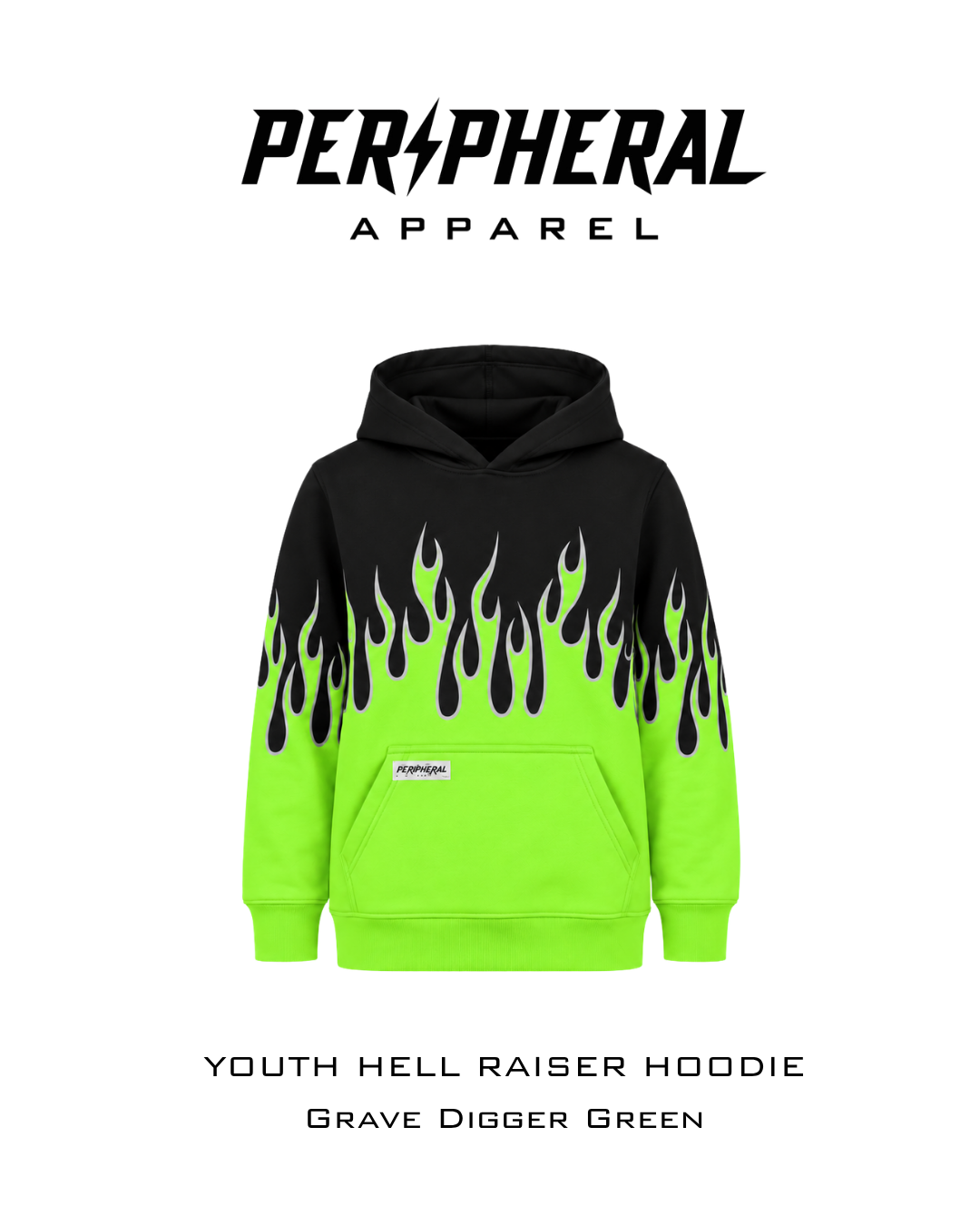 Youth Hell Raiser Hoodie - Gravedigger Green