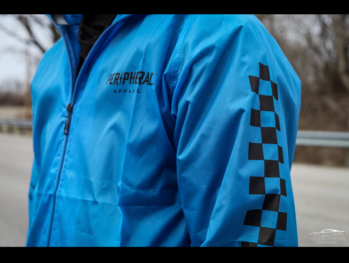 Neon Blue Hivis Windbreaker