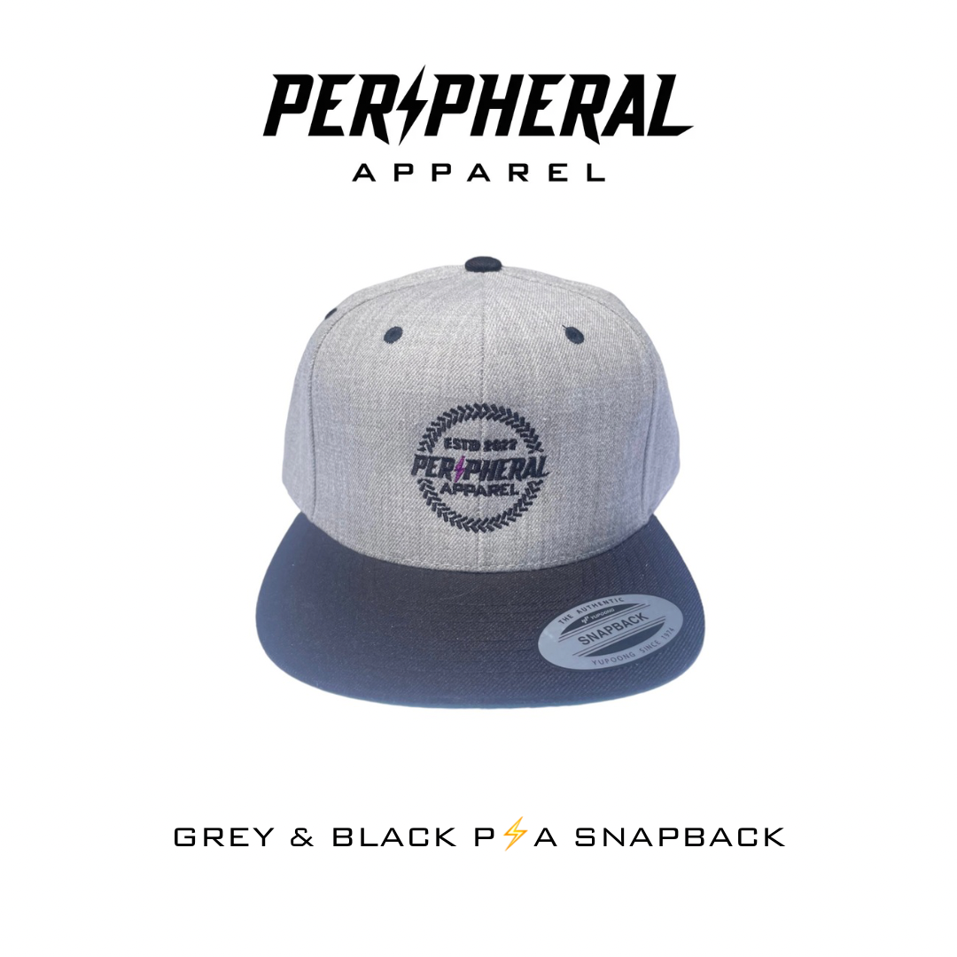 Grey & Black Snapback