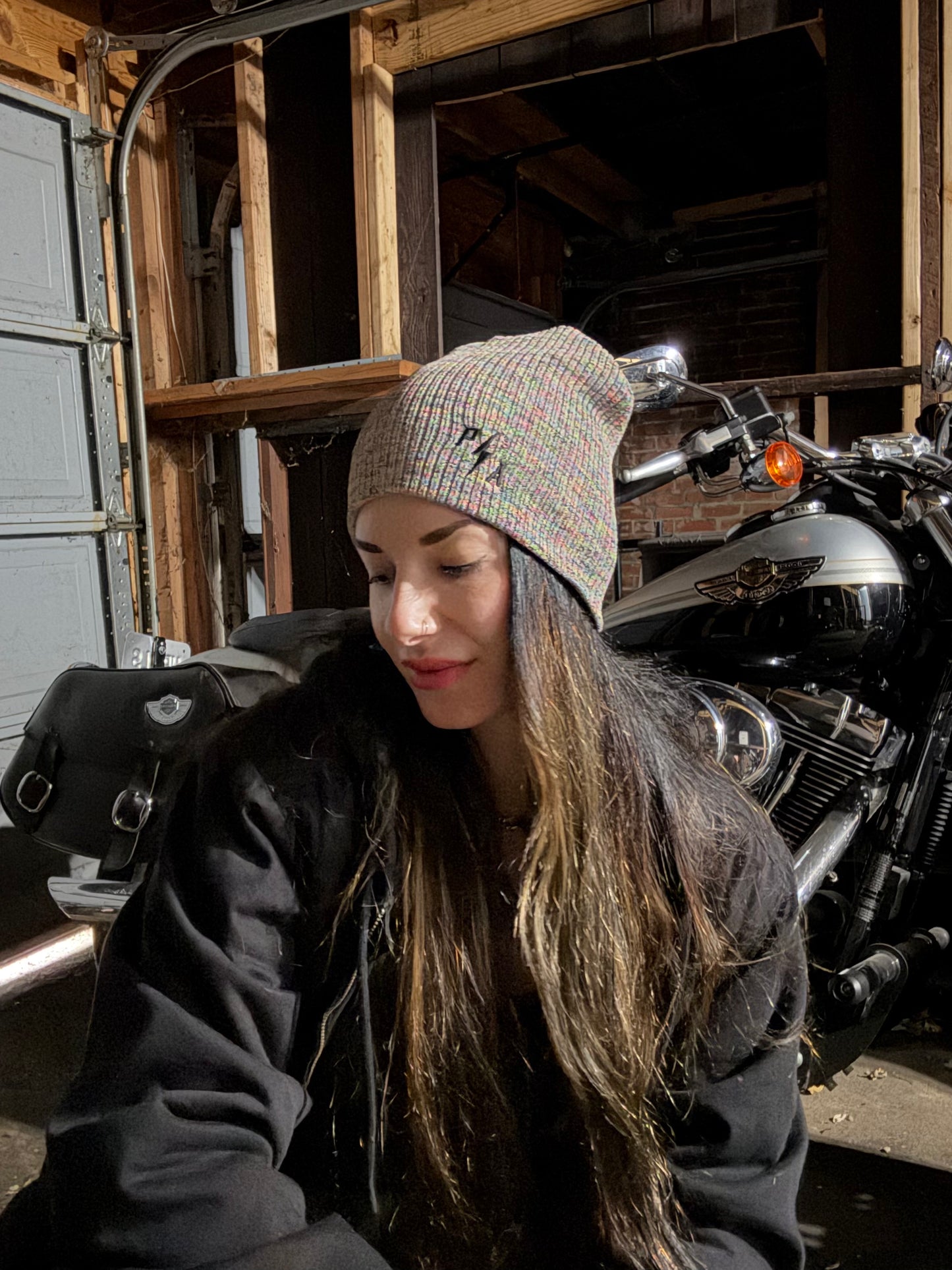 Reflective Monogram Beanie