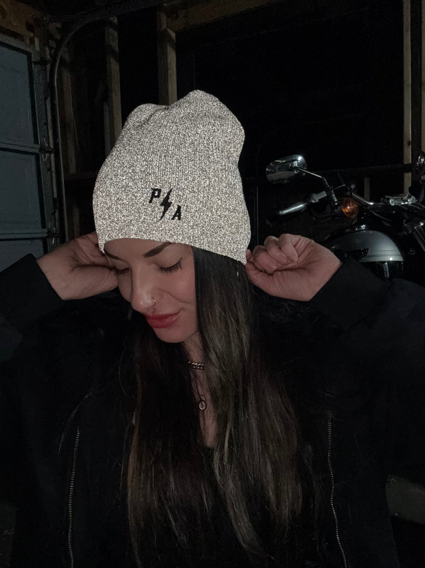 Reflective Monogram Beanie