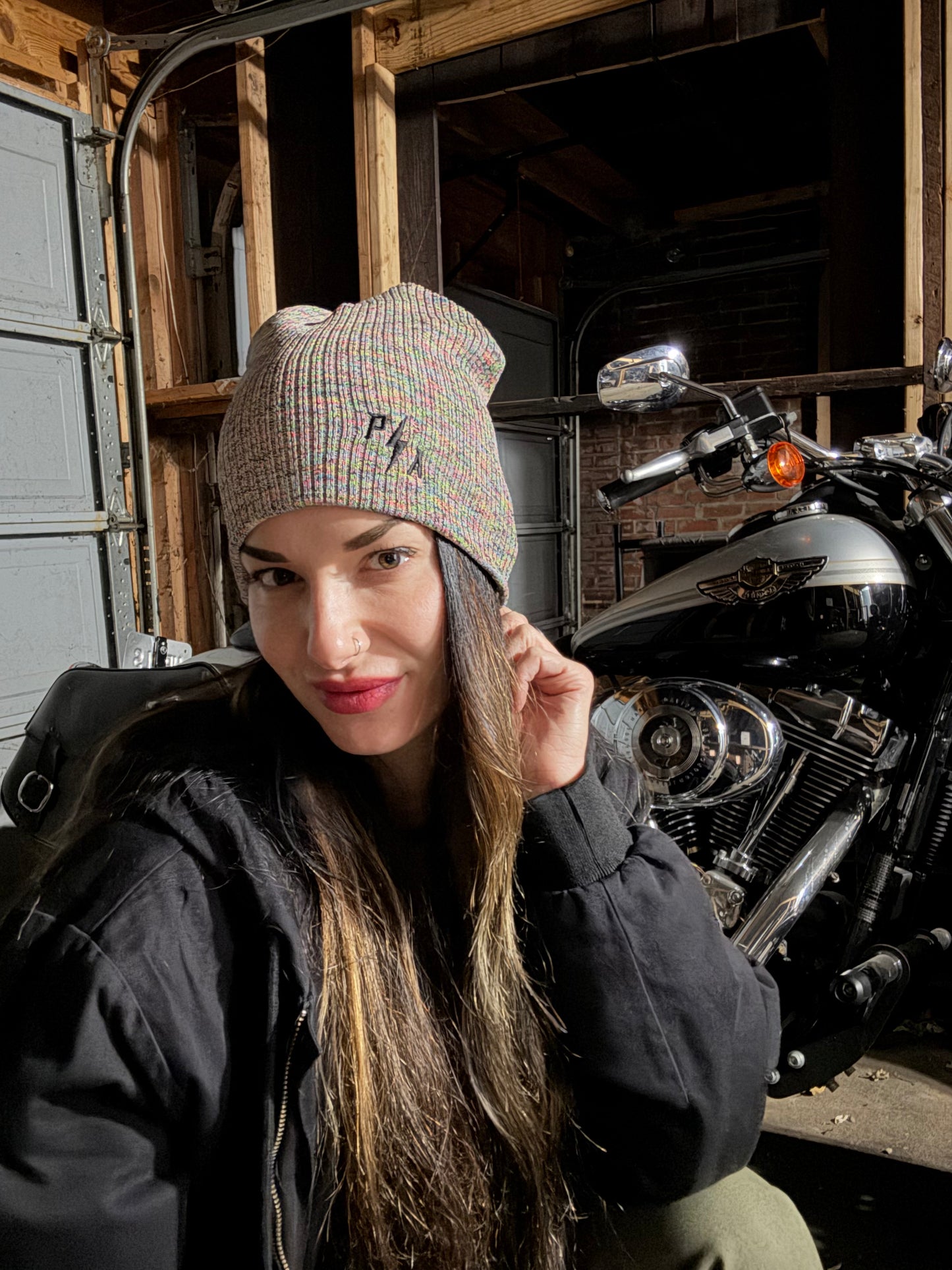 Reflective Monogram Beanie