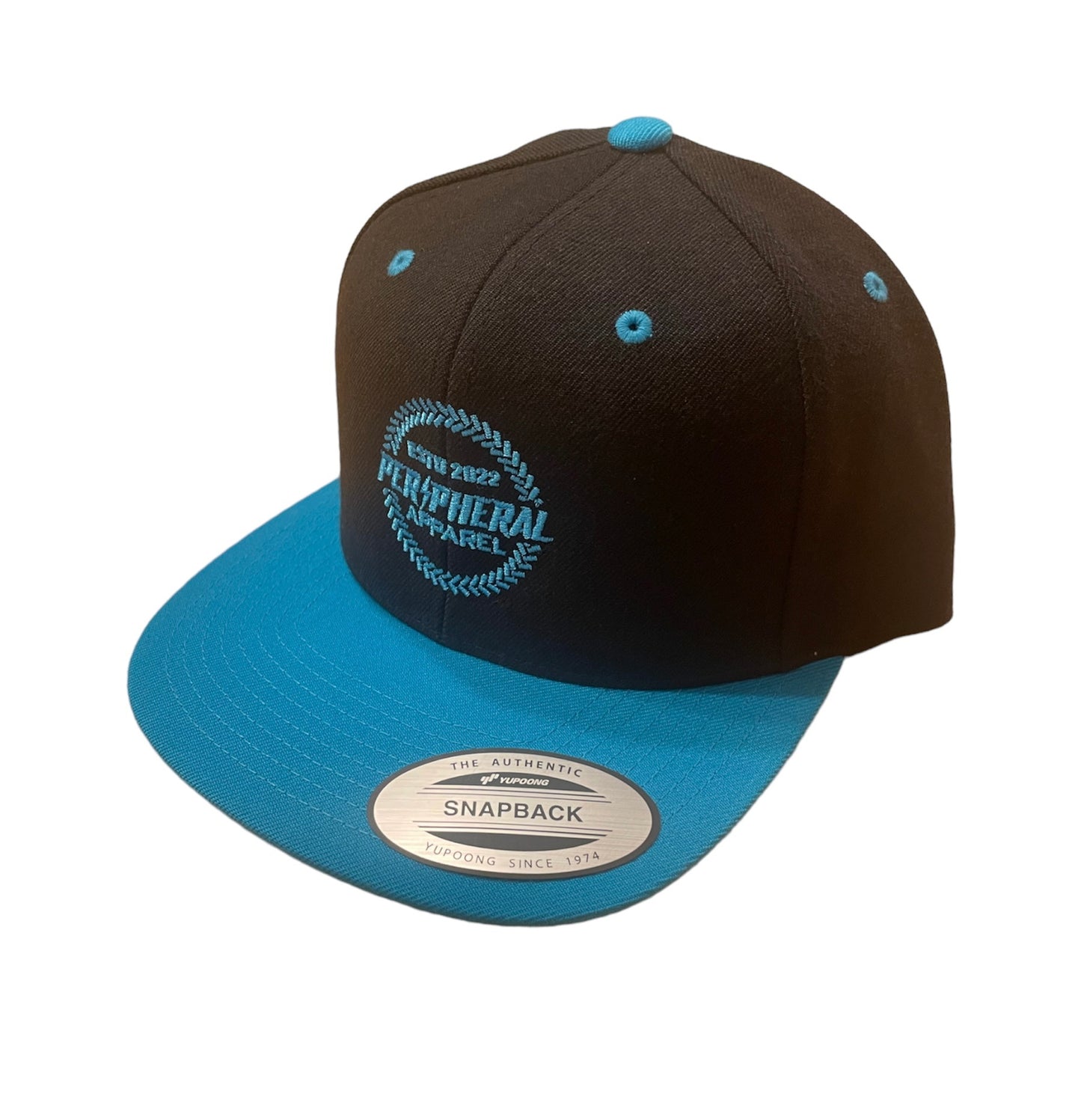 Black & Neon Blue Snapback