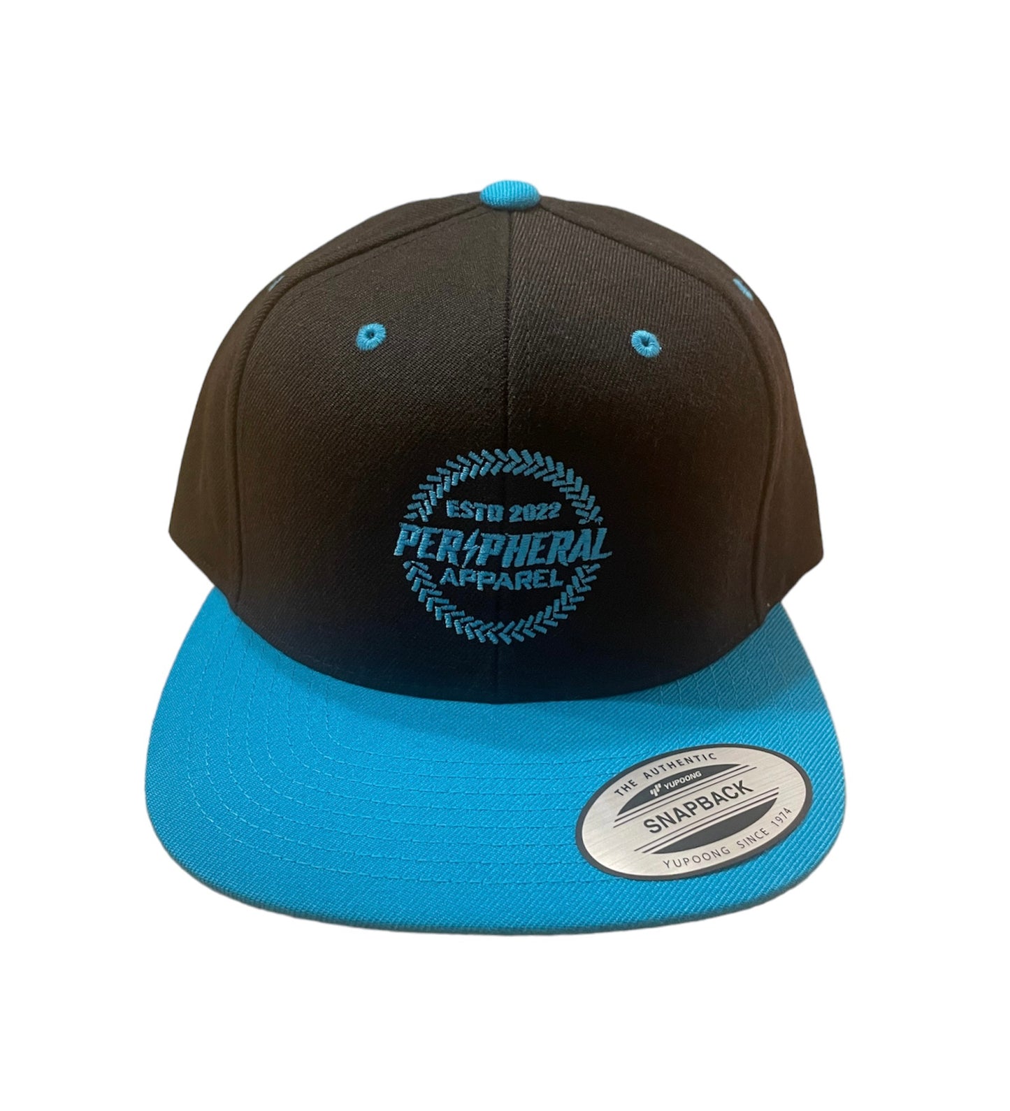 Black & Neon Blue Snapback