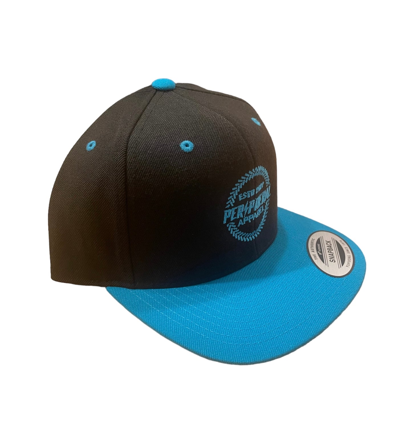 Black & Neon Blue Snapback