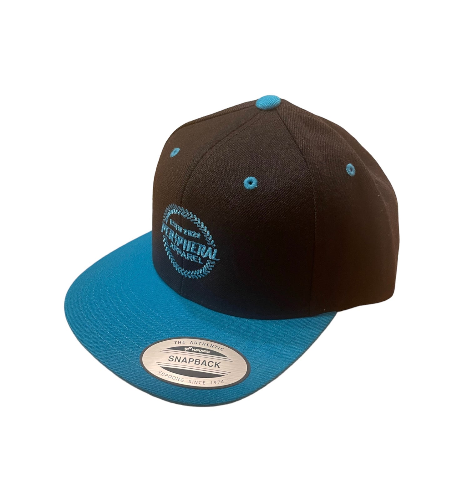 Black & Neon Blue Snapback