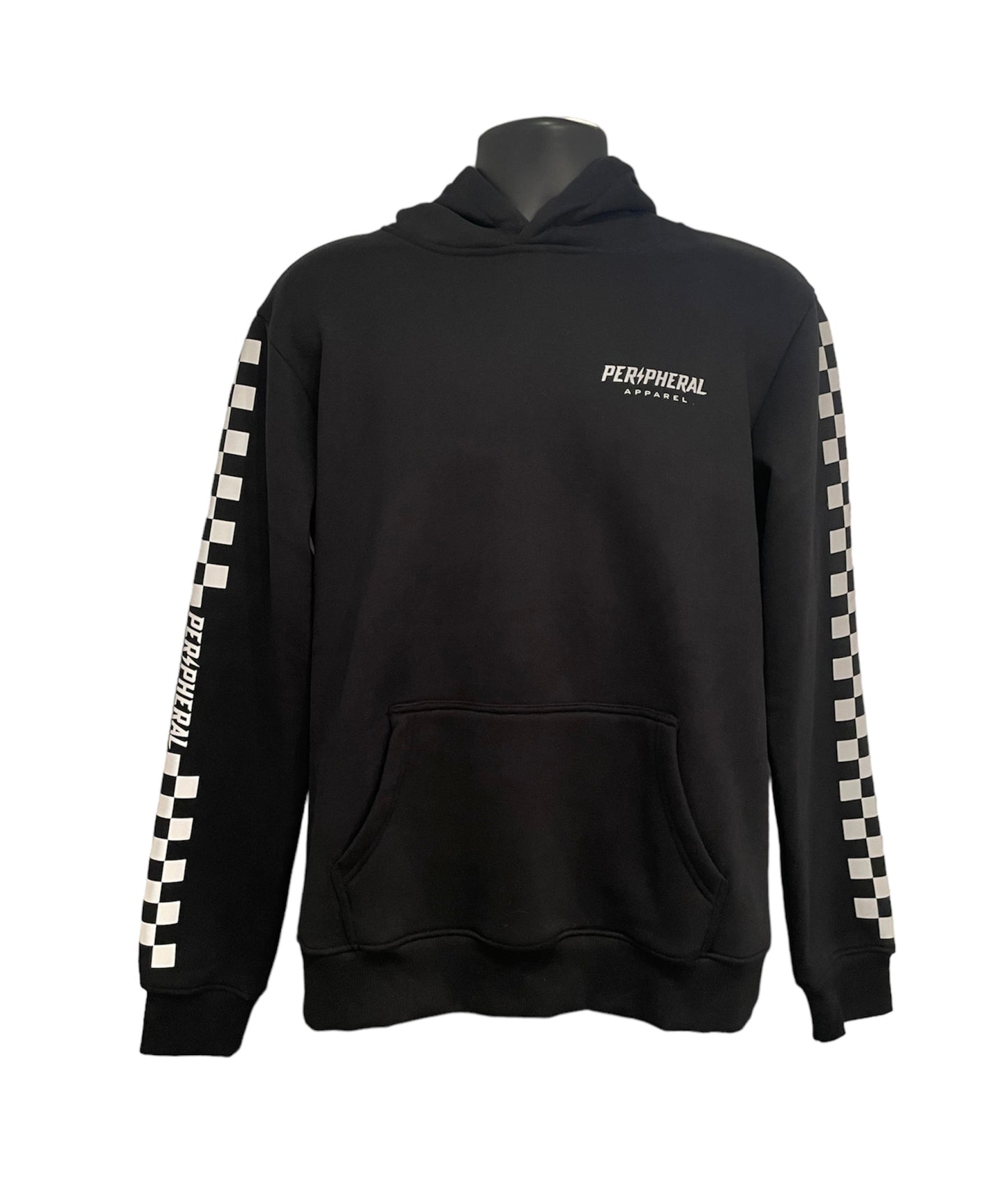 Black Checkered Hoodie