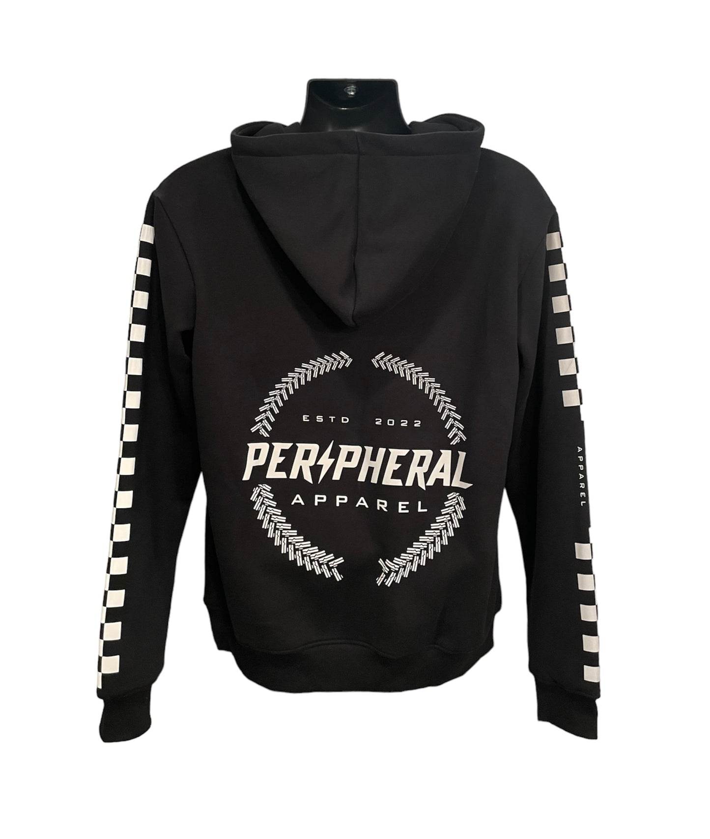 Black Checkered Hoodie