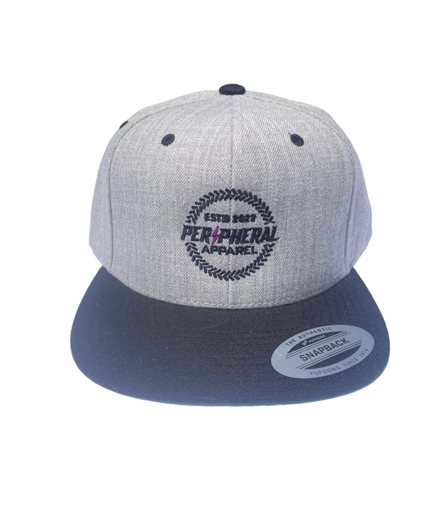 Grey & Black Snapback