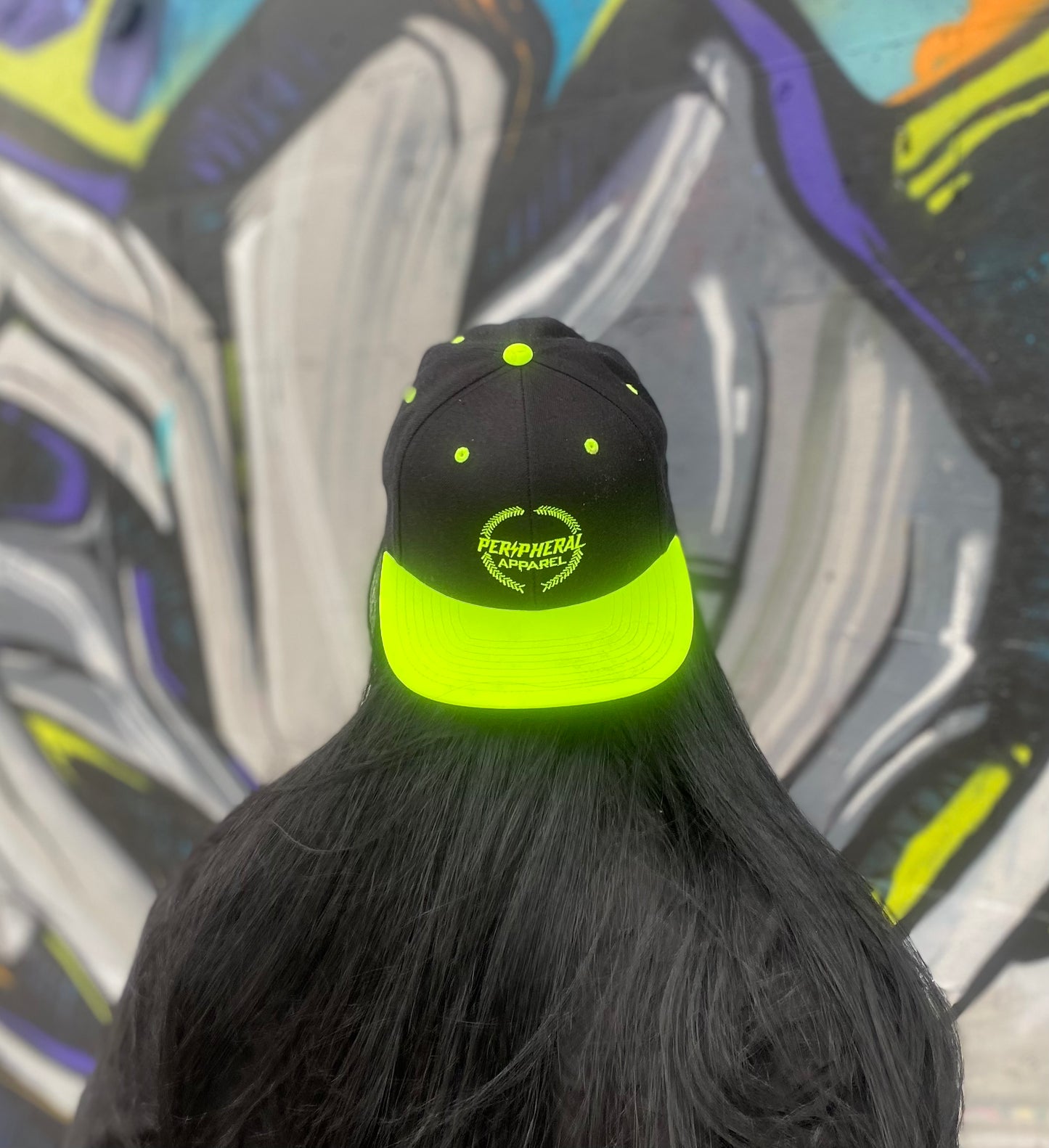 Black & Neon Green Snapback