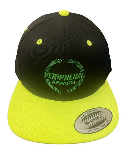 Black & Neon Green Snapback