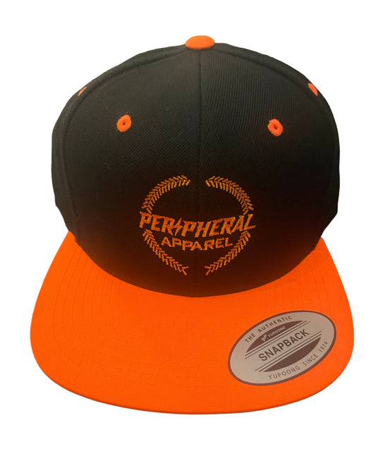 Black & Neon Orange Snapback